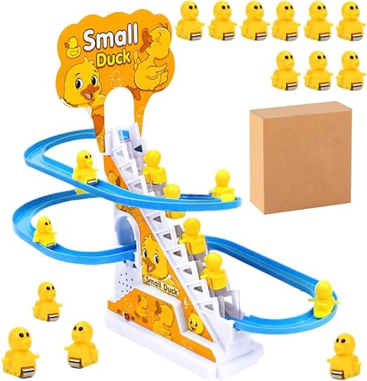 Lot de 9 jouets électriques en forme de canard d'escalier