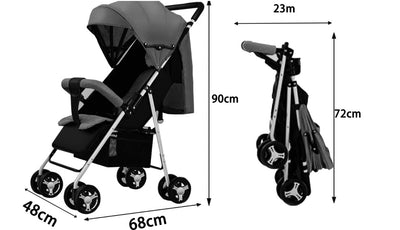 Poussette Bébé 2 en 1 Pliable et Légère