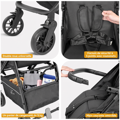Poussette Compacte et Légère Pliable Pour Bébé