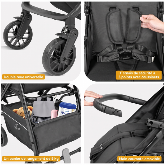 Poussette Compacte et Légère Pliable Pour Bébé