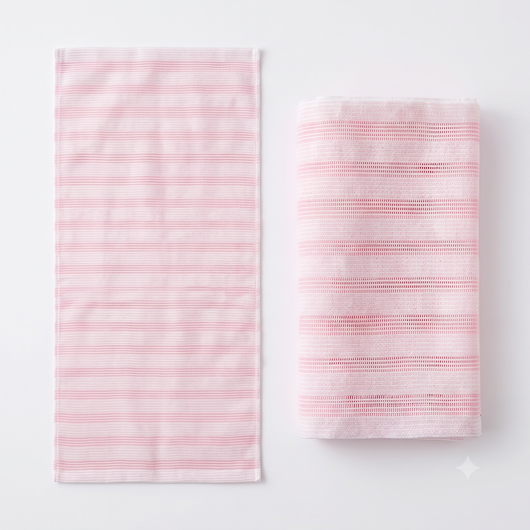 Serviette de douche exfoliante