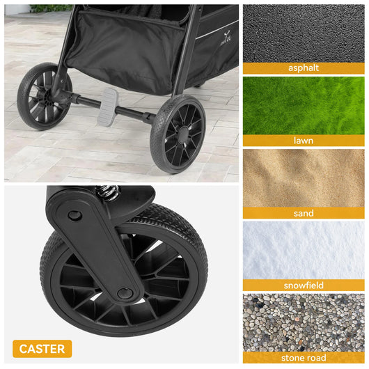 Lightweight Compact Folding Baby Stroller with Adjustable Backrest Grey