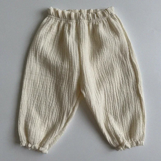 Pantalon Bébé en Gaze de Coton Bio – Souple & Respirant – Style Bohème
