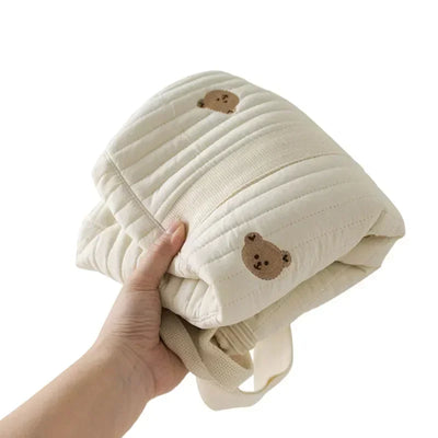 Sac de Maternité en Coton Gauffré – Grand Sac à Langer de Voyage & Poussette