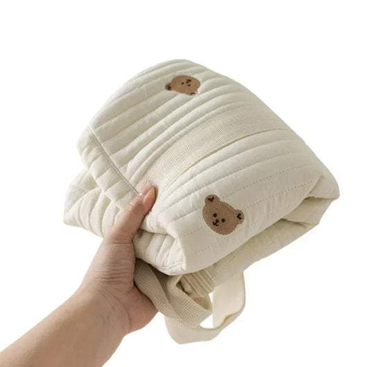 Sac de Maternité en Coton Gauffré – Grand Sac à Langer de Voyage & Poussette