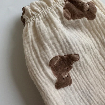 Pantalon Bébé en Gaze de Coton Bio – Souple & Respirant – Style Bohème