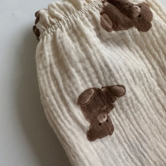 Pantalon Bébé en Gaze de Coton Bio – Souple & Respirant – Style Bohème