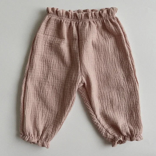 Pantalon Bébé en Gaze de Coton Bio – Souple & Respirant – Style Bohème