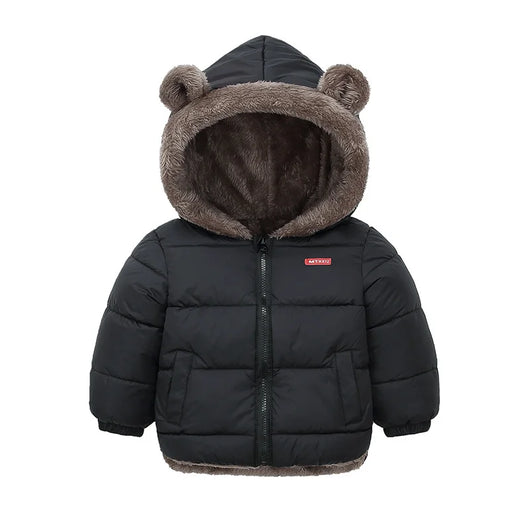 Kids Thick Warm Coats Winter Children's Fleece Hooded Jackets Autumn Cashmere Padded Snowsuit Boys Girls Cotton Outerwear