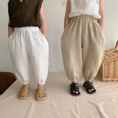 Pantalon Bébé en Gaze de Coton Bio – Souple & Respirant – Style Bohème