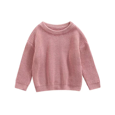 Pull en Tricot Bébé et Enfant Col Rond