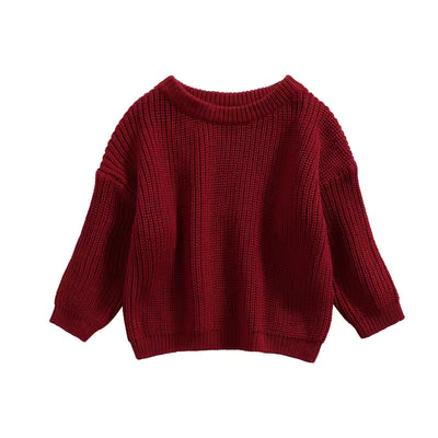 Pull en Tricot Bébé et Enfant Col Rond