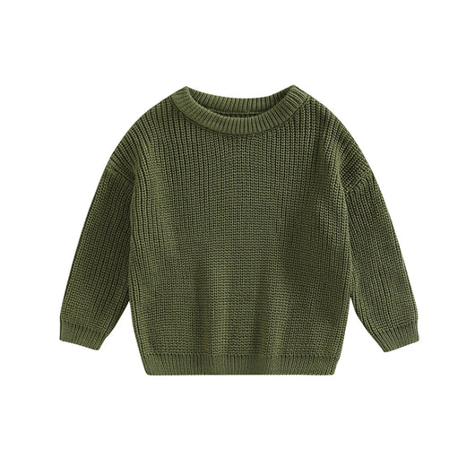 0-9M Autumn New Baby Boys Girls Clothes Baby Sweater Toddler Knit Sweater Newborn Knitwear Long Sleeve Cotton Baby Pullover Tops - Emerald green