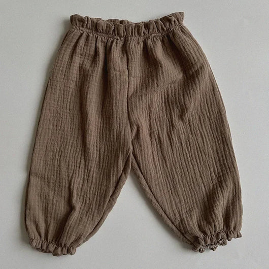 Pantalon Bébé en Gaze de Coton Bio – Souple & Respirant – Style Bohème
