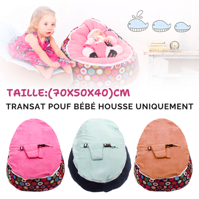Pouf Transat Bébé sans Rembourrage - Housse Coussin de Sol avec Harnais