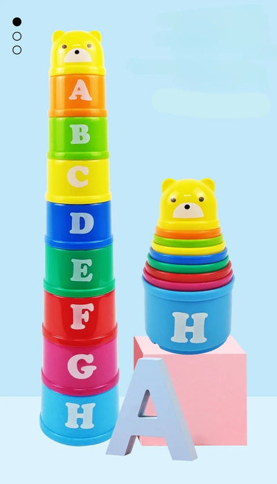 Tasses à Empiler - 8 Pièces Multicolores - Jouet Éducatif pour Enfants