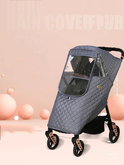 Couverture Imperméable de Poussette Anti-Pluie et Coupe-Vent pour bébé