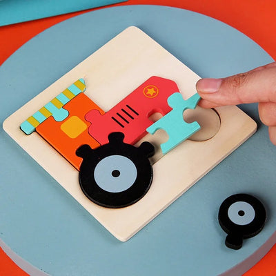 Puzzle 3D en bois pour bébé