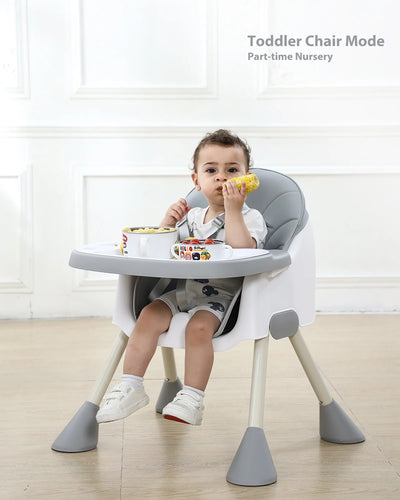 Chaise Haute pour Bébé  2-en-1 avec Repose-Pieds