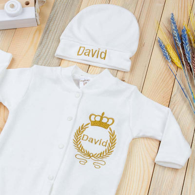 Ensemble Barboteuse avec couverture personnalisée pour Bébé