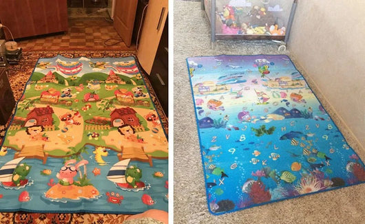 Tapis d'Éveil Souple en Mousse Eva, Idéal pour le Développement Moteur  180x120x0.3cm