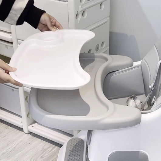 Chaise Haute pour Bébé  2-en-1 avec Repose-Pieds