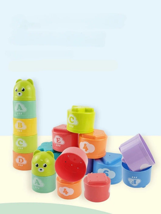 Tasses à Empiler - 8 Pièces Multicolores - Jouet Éducatif pour Enfants