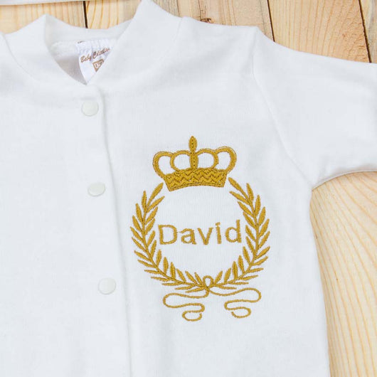 Ensemble Barboteuse avec couverture personnalisée pour Bébé
