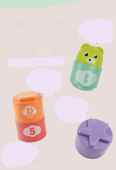 Tasses à Empiler - 8 Pièces Multicolores - Jouet Éducatif pour Enfants