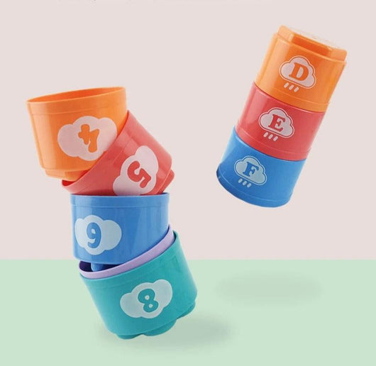 Tasses à Empiler - 8 Pièces Multicolores - Jouet Éducatif pour Enfants