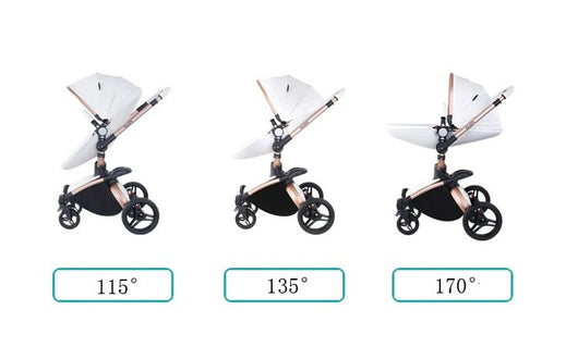 Poussette trio en cuir 3 en 1 pour bébé