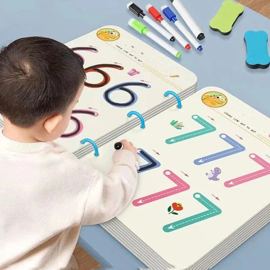 Cahier de Pratique Magique Réutilisable pour Enfants – Méthode Montessori