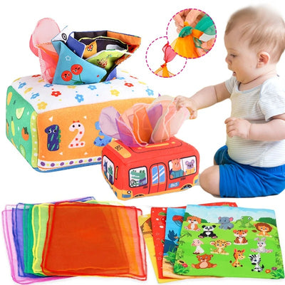 Boîte à Mouchoirs Magique Montessori pour Bébé