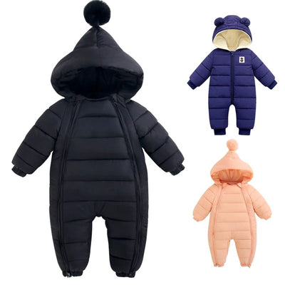 Combinaison d'Hiver pour Bébé - Peluche Épaisse avec Capuche