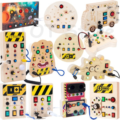 Circuit de Carte d'Occupation Montessori avec Prise Lumineuse LED