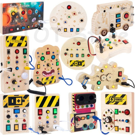 Circuit de Carte d'Occupation Montessori avec Prise Lumineuse LED