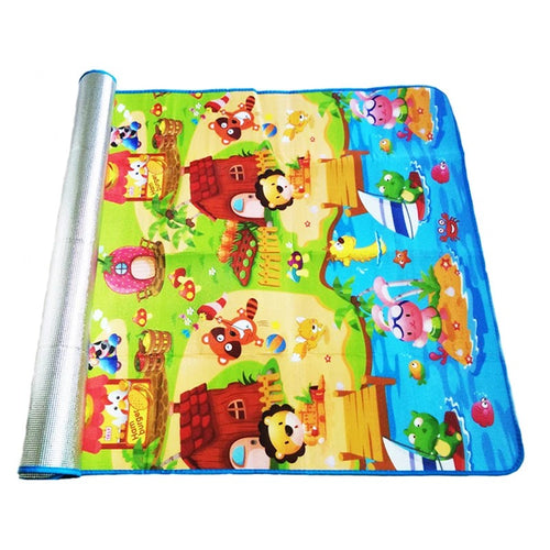 Tapis d'Éveil Souple en Mousse Eva, Idéal pour le Développement Moteur  180x120x0.3cm