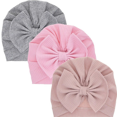 Turban en coton avec gros nœud pour bébé fille