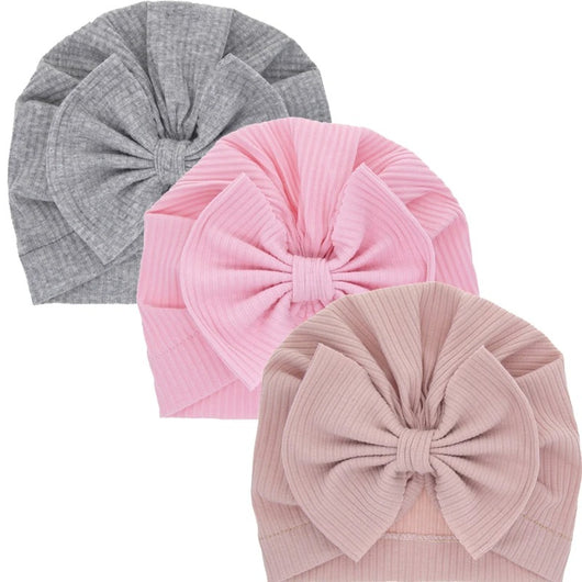 Turban en coton avec gros nœud pour bébé fille