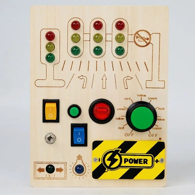 Circuit de Carte d'Occupation Montessori avec Prise Lumineuse LED