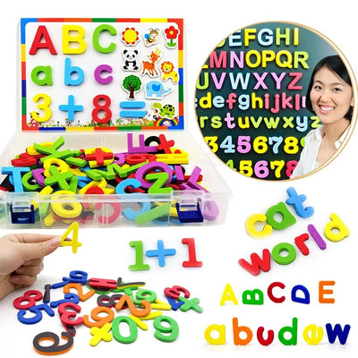 Autocollants Éducatifs : Lettres  et nombres Magnétiques pour Enfants en Mousse EVA