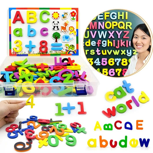 Autocollants Éducatifs : Lettres  et nombres Magnétiques pour Enfants en Mousse EVA