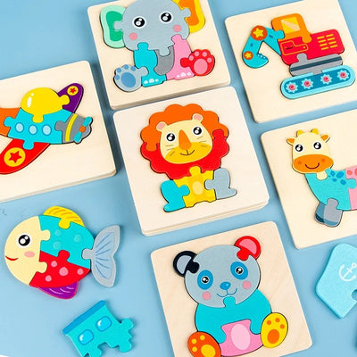 Puzzle 3D en bois pour bébé