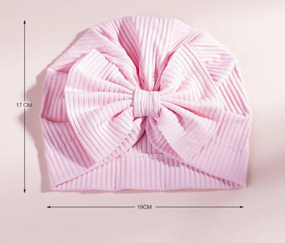 Turban en coton avec gros nœud pour bébé fille