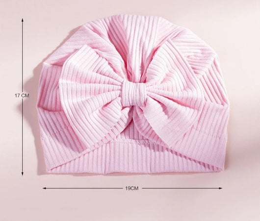 Turban en coton avec gros nœud pour bébé fille
