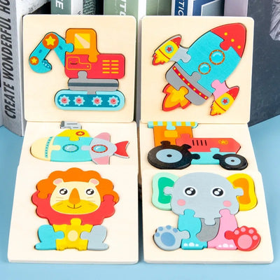 Puzzle 3D en bois pour bébé