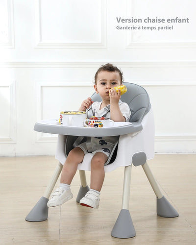 Chaise Haute pour Bébé  2-en-1 avec Repose-Pieds