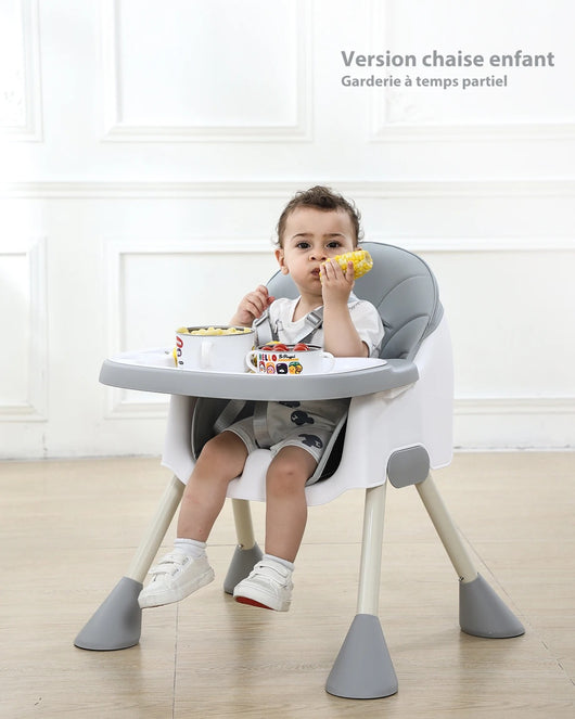 Chaise Haute pour Bébé  2-en-1 avec Repose-Pieds