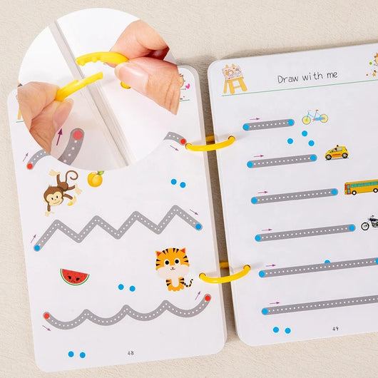 Cahier de Pratique Magique Réutilisable pour Enfants – Méthode Montessori