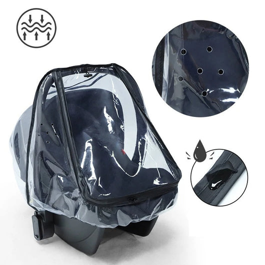 Housse de Pluie pour Siège Auto Bébé en EVA Transparent